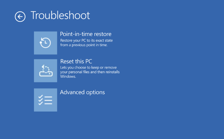 Point-in-time restore
